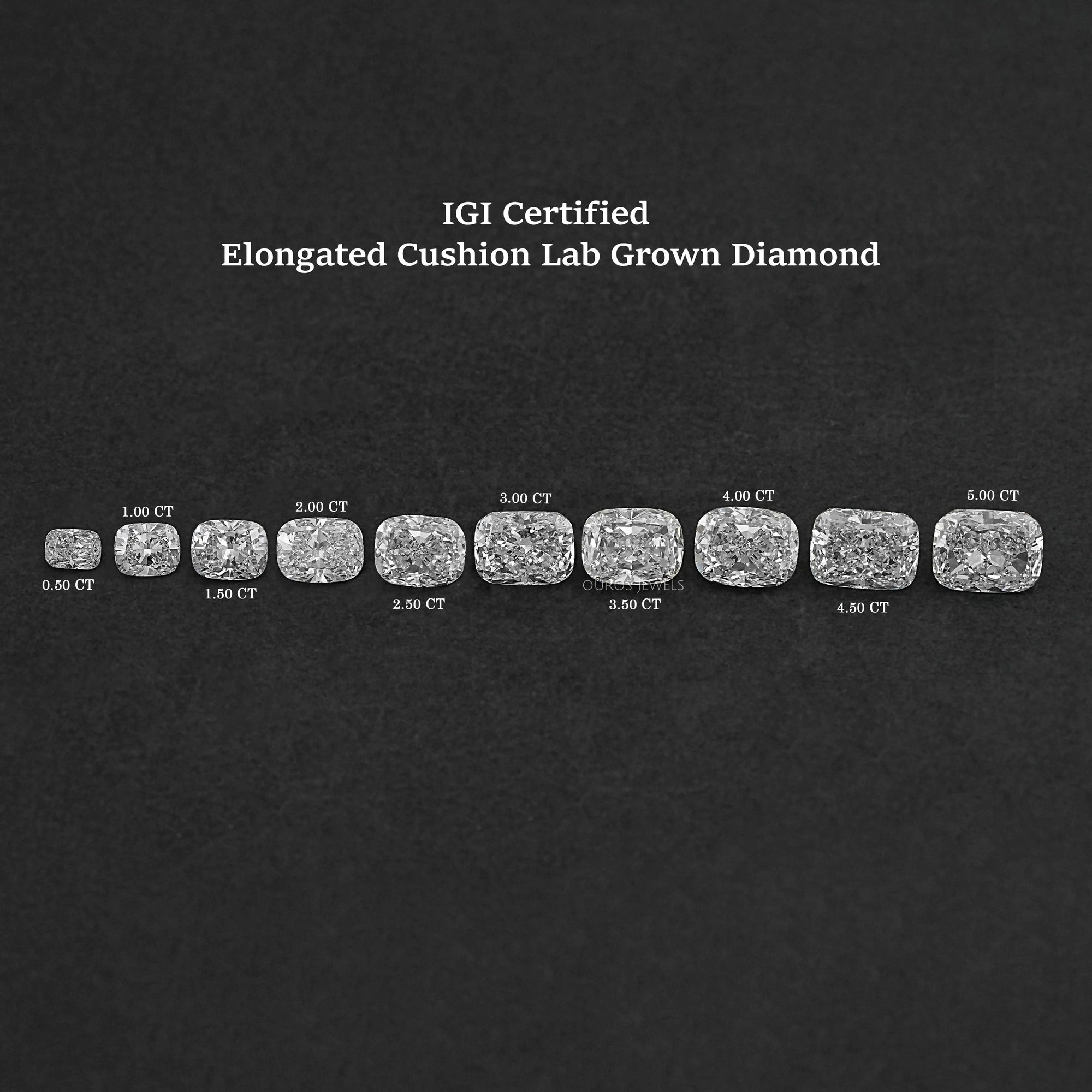 Certified Elongated Cushion Cut Lab Grown Diamond IGI Certified Diamond Loose
