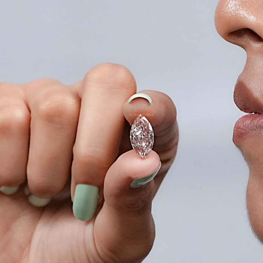 4.00 CT Fancy Pink Marquise Cut Lab Diamond