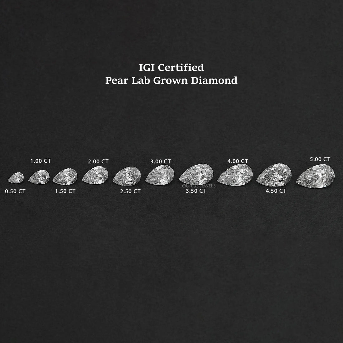 Certified Pear Cut Lab Grown Diamond IGI Certified Diamond Loose
