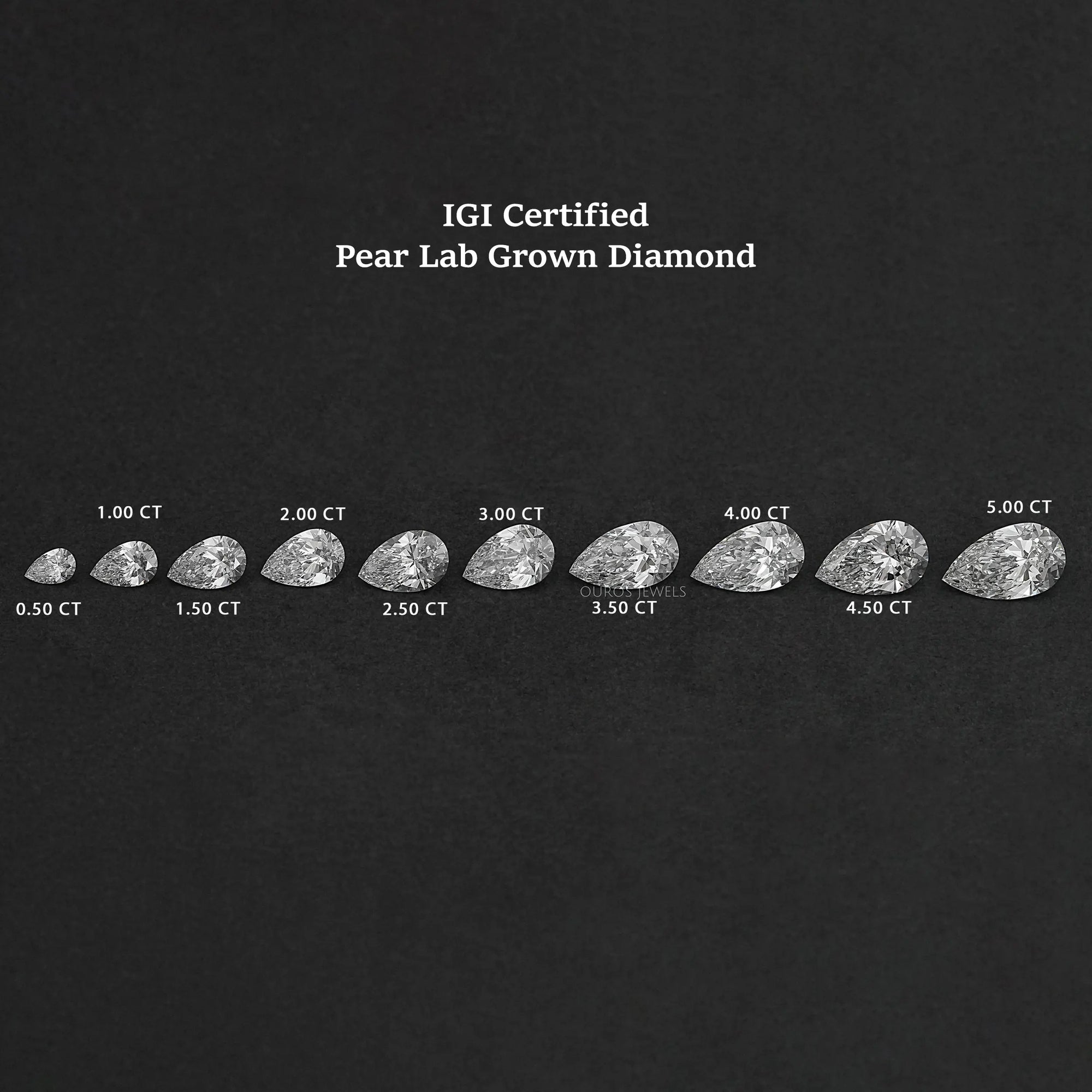 Certified Pear Cut Lab Grown Diamond IGI Certified Diamond Loose