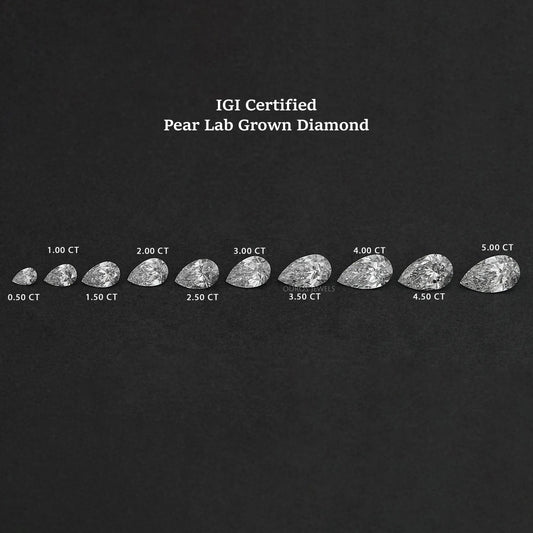 Certified Pear Cut Lab Grown Diamond IGI Certified Diamond Loose