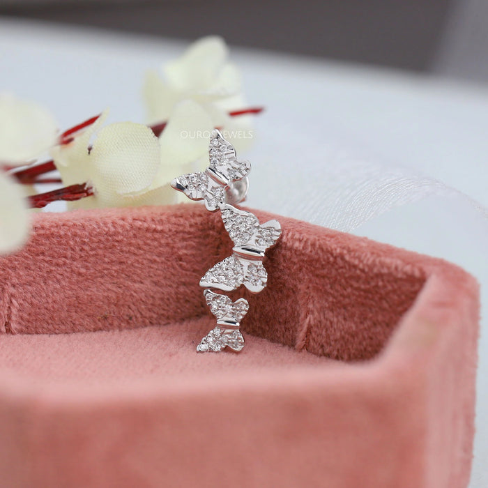 Butterfly Shape Lab Grown Diamond Earrings