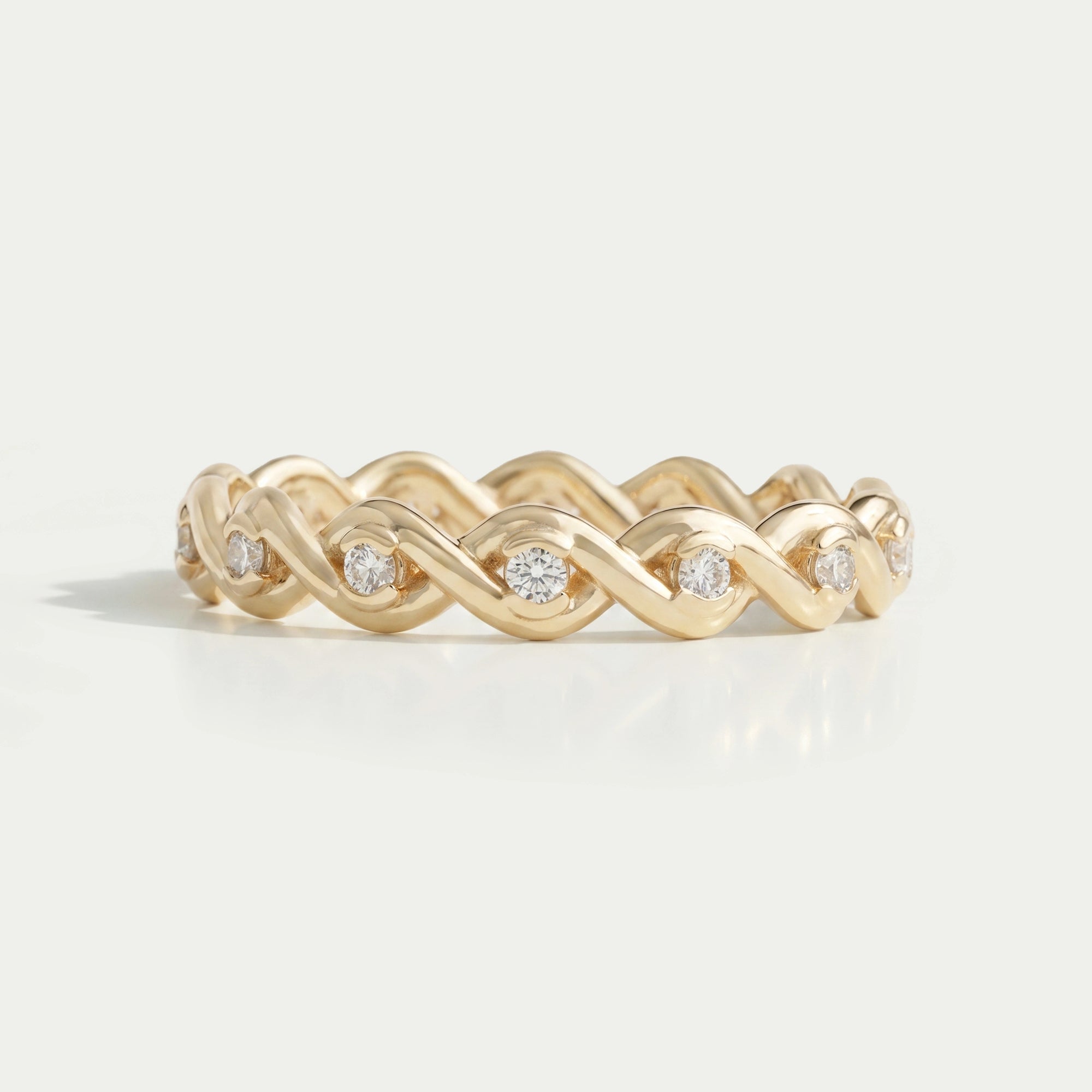 Infinity Shape Round Cut Lab Grown Diamond Eternity Band