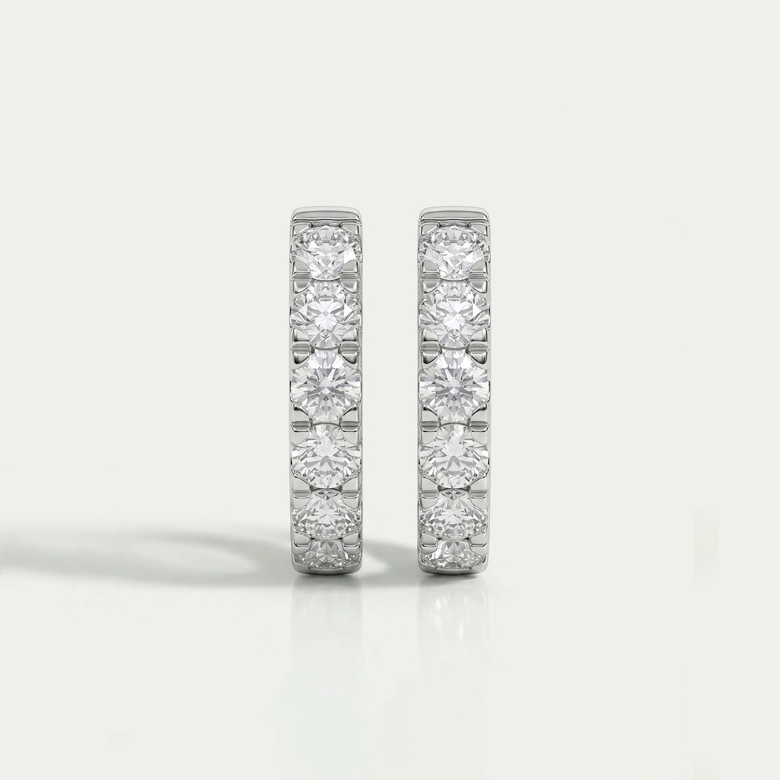 Inside Out Round Diamond Hoop Earrings Earrings