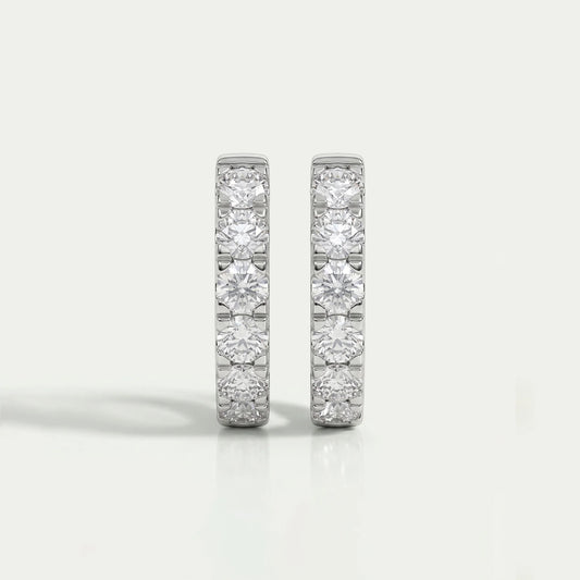Inside Out Round Diamond Hoop Earrings Earrings
