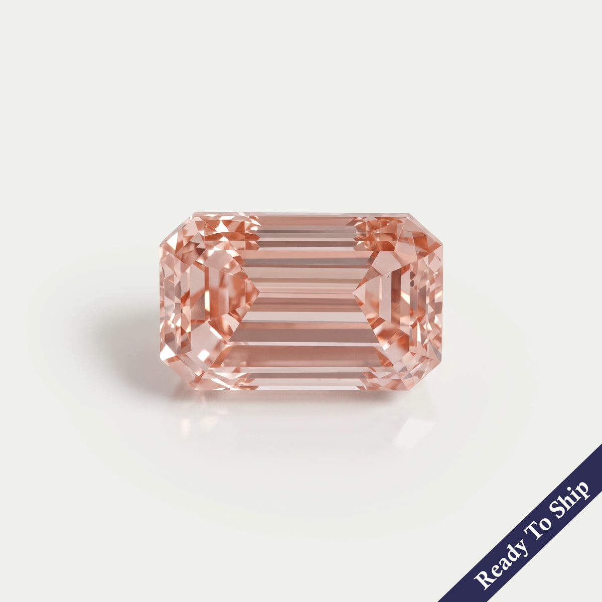 Pink Emerald Cut Lab Loose Diamond