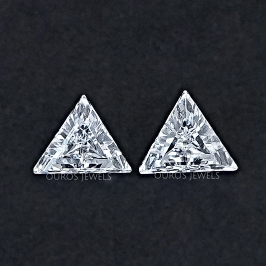 Step Cut Triangle Lab Diamond For Matching Pair Loose