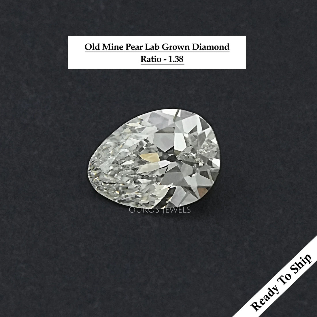 3.54 CT Old Mine Pear Lab Grown Loose diamond Loose