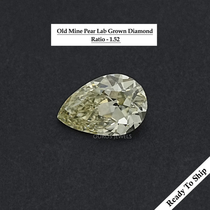 3.47 CT Loose Old Mine Pear Cut Loose
