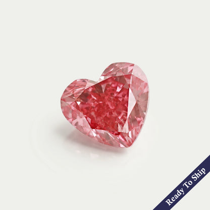Pink Heart Lab Grown Loose Diamond