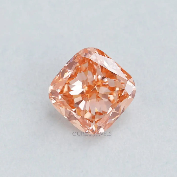 Vivid Pink Cushion Cut Lab Grown Diamond