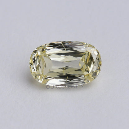 0.75 Carat Vivid Yellow Old Mine Cushion Cut Lab Diamond