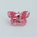 front view of 0.50 carat pink butterfly cut loose lab grown diamond