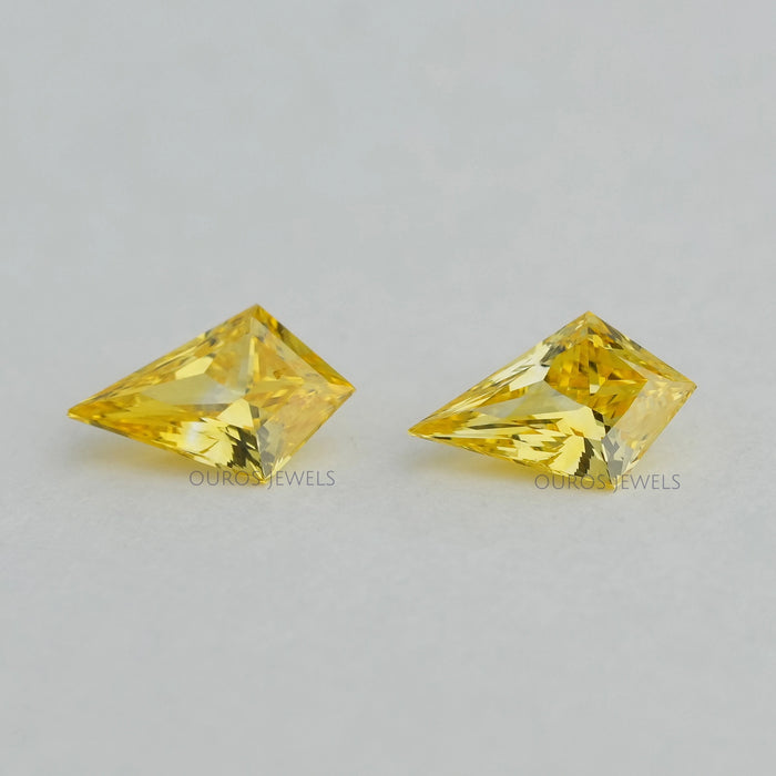 Pair Of Yellow Kite Lab Diamonds