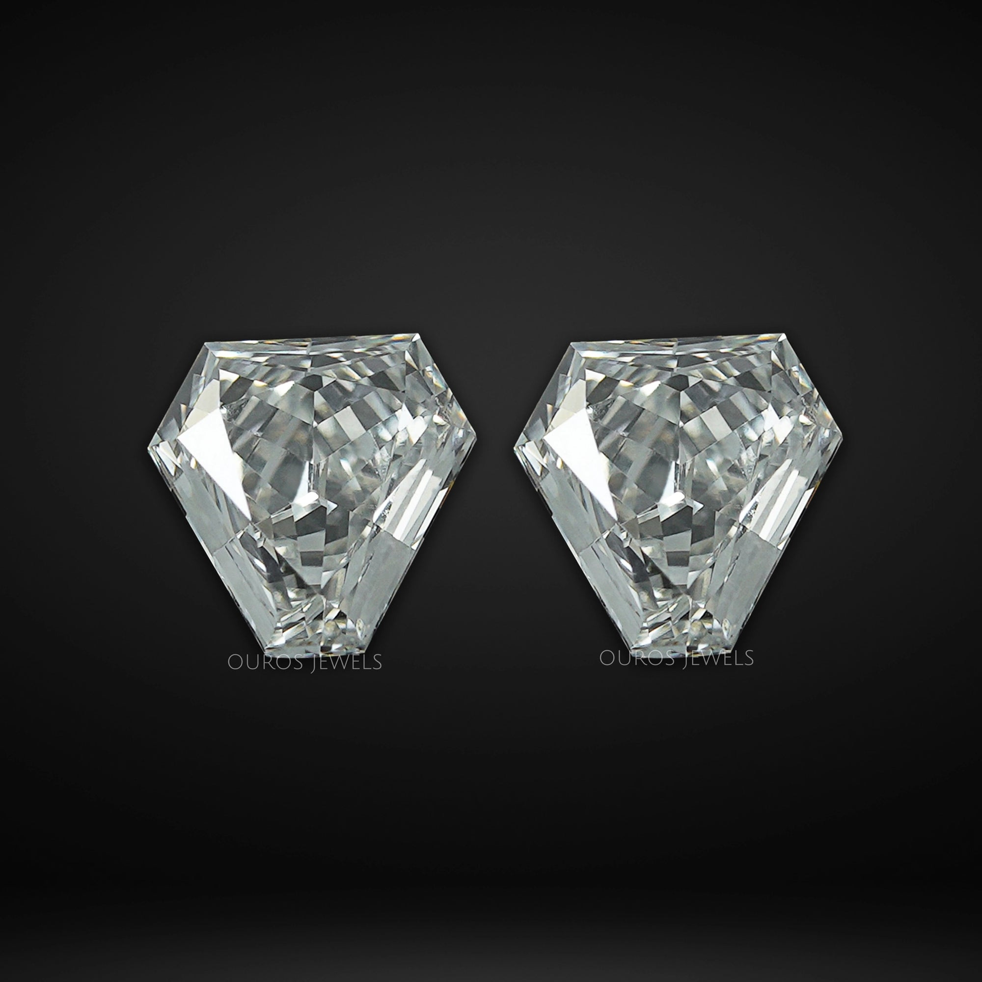 Calf's Head Shape Lab Diamond Pair Loose