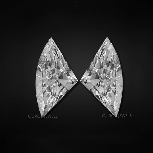 Antique Fan Cut Lab Diamond Pair Loose