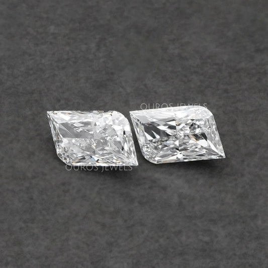 Rounded Modified Kite Shape Lab Diamond Pair Loose