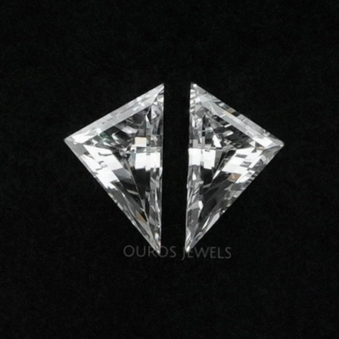 Antique Long Triangle Cut Pair Diamonds