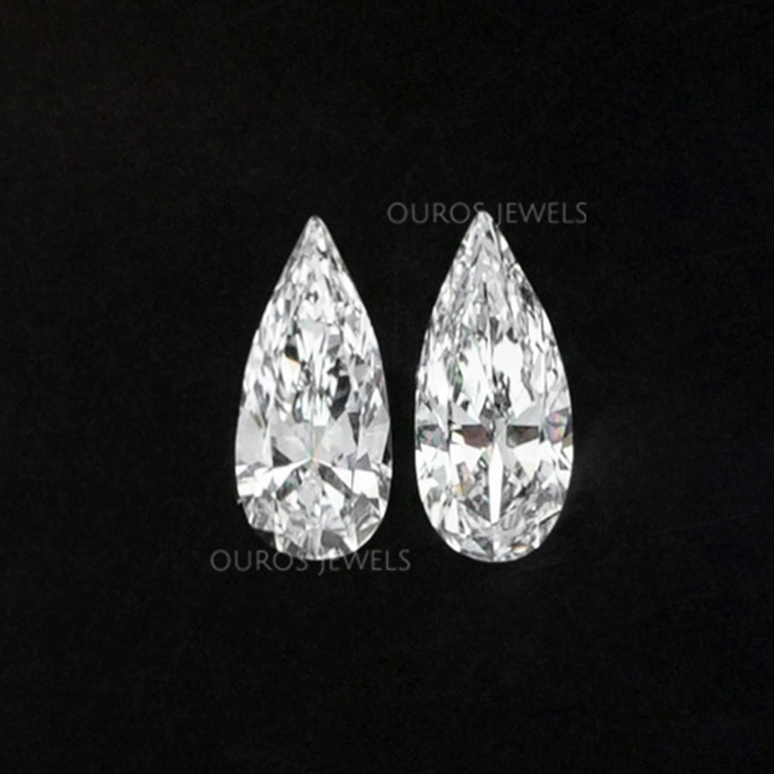 Long Pear Cut Lab Grown Pair Diamond Loose