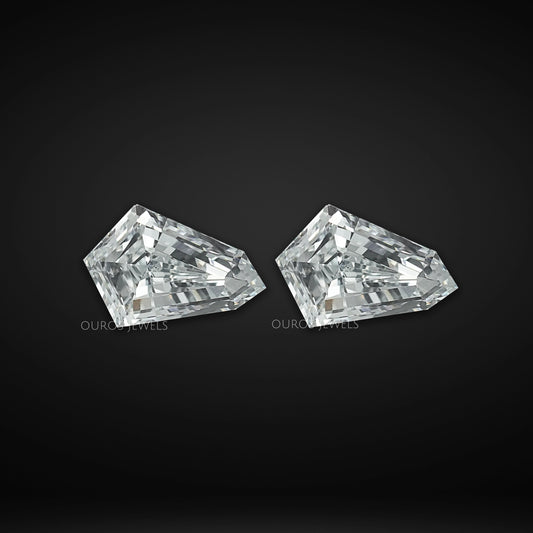 Step Cut Shield Lab Diamond Pair Loose