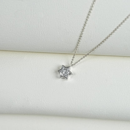 David Star Lab Diamond Bezel Set Solitaire Pendant Necklaces