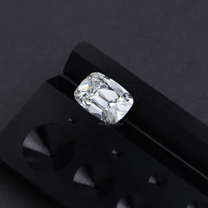 cushion cut lab created diamond kept on black object