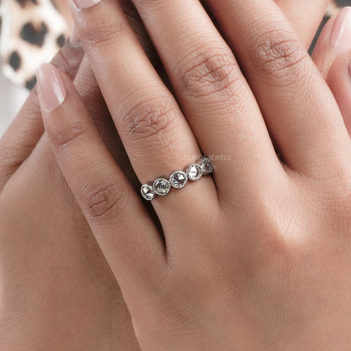 Antique Five Stone Rose Cut Bezel Diamond Ring