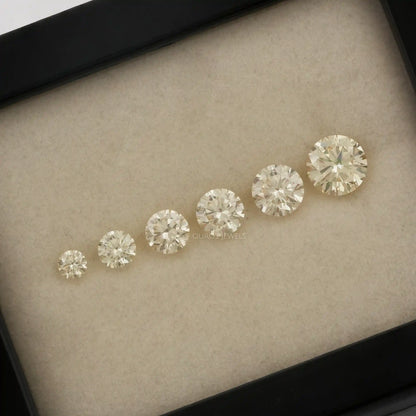 Brilliant Fancy Round Yellow Lab Diamonds Loose