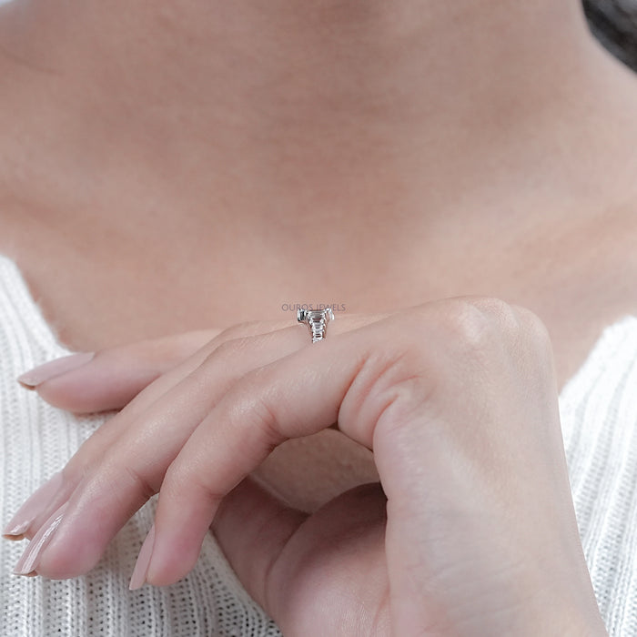 Art Deco Baguette Diamond Tiara Ring