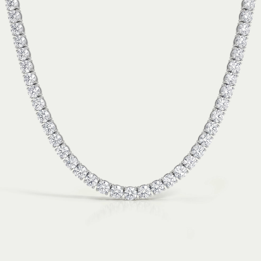 Round Cut Lab Diamond Tennis Necklace Set Necklaces