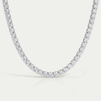 Round Cut Lab Diamond Tennis Necklace Set Necklaces