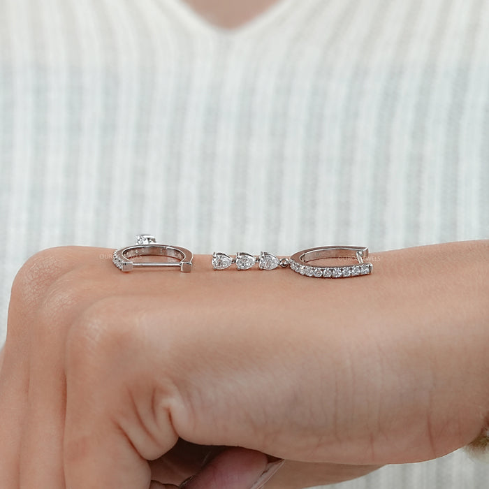 Pear Cut Diamond Drop & Dangle Earrings