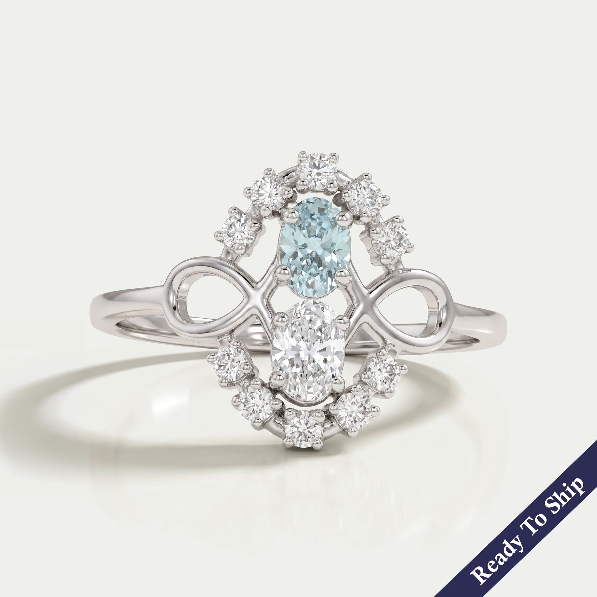 Oval Diamond Dainty Ring
