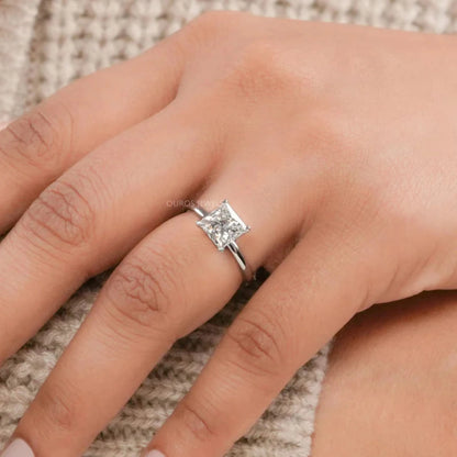 Princess Certified Lab Diamond Solitaire Ring Rings