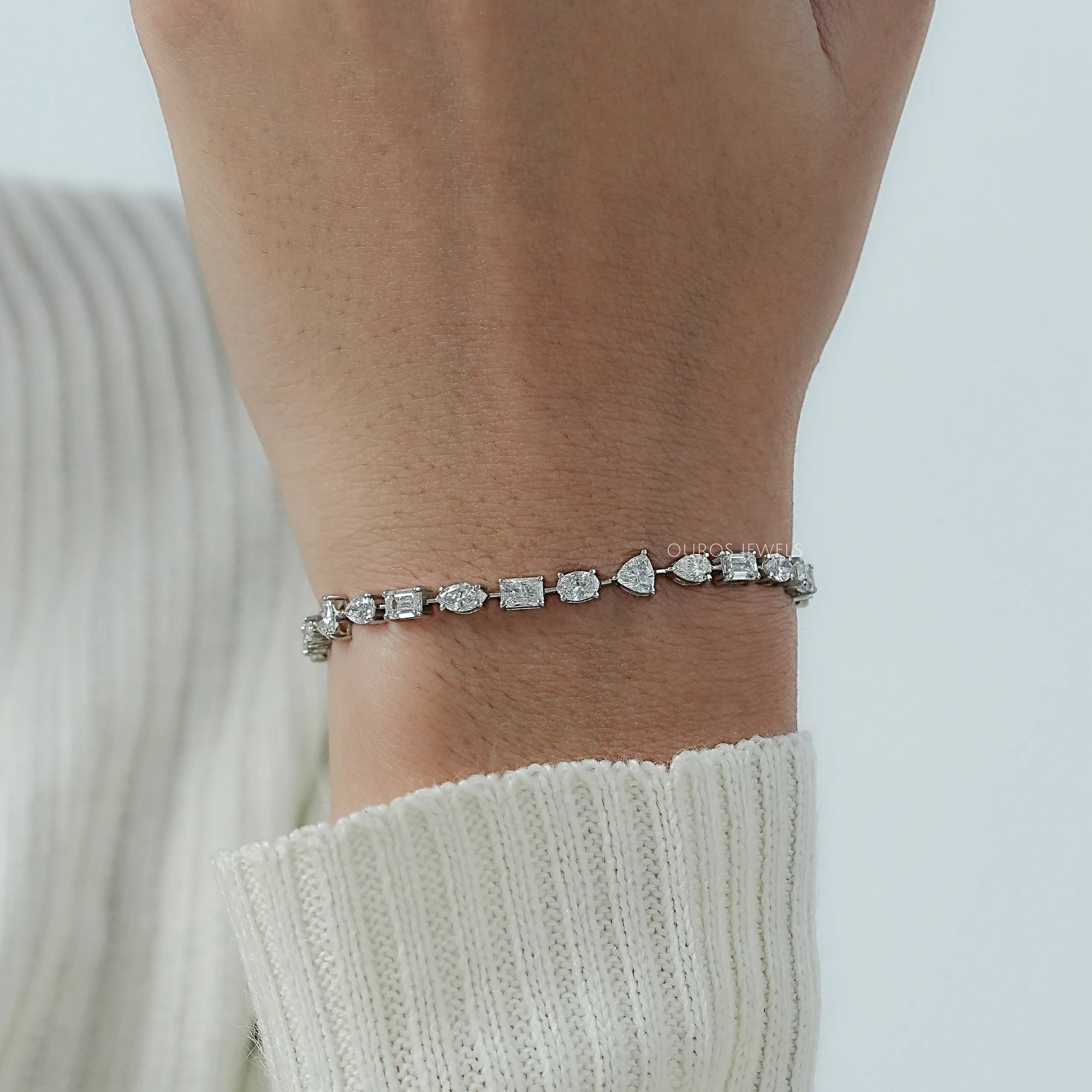 Multi Shape Lab Diamond Linked Bracelet Bracelet