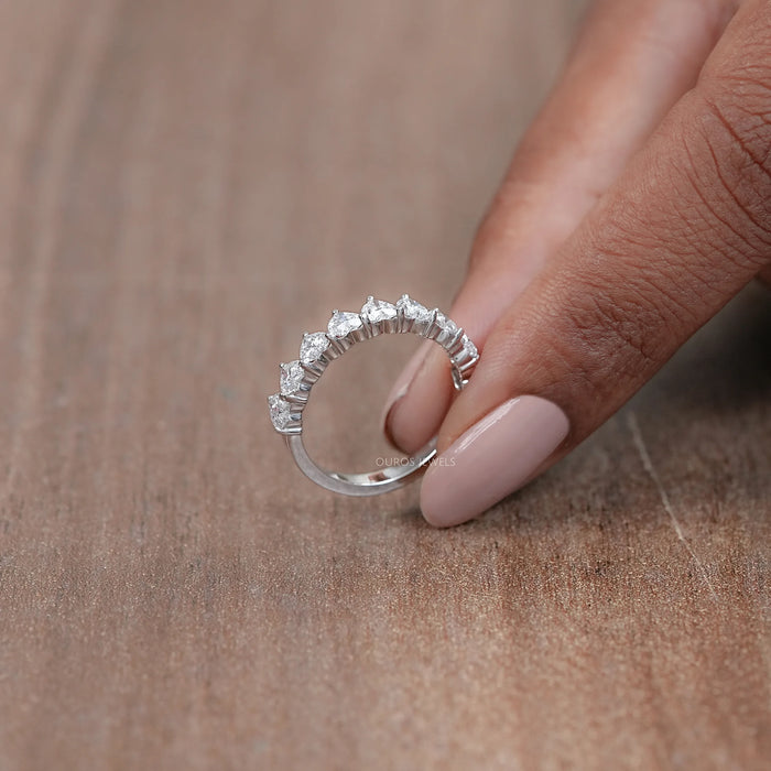 Heart Shape Lab Grown Diamond Forever Band