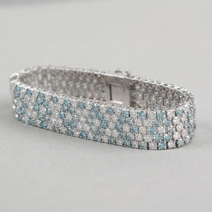 Blue Topaz Multi-Row Statement Bracelet