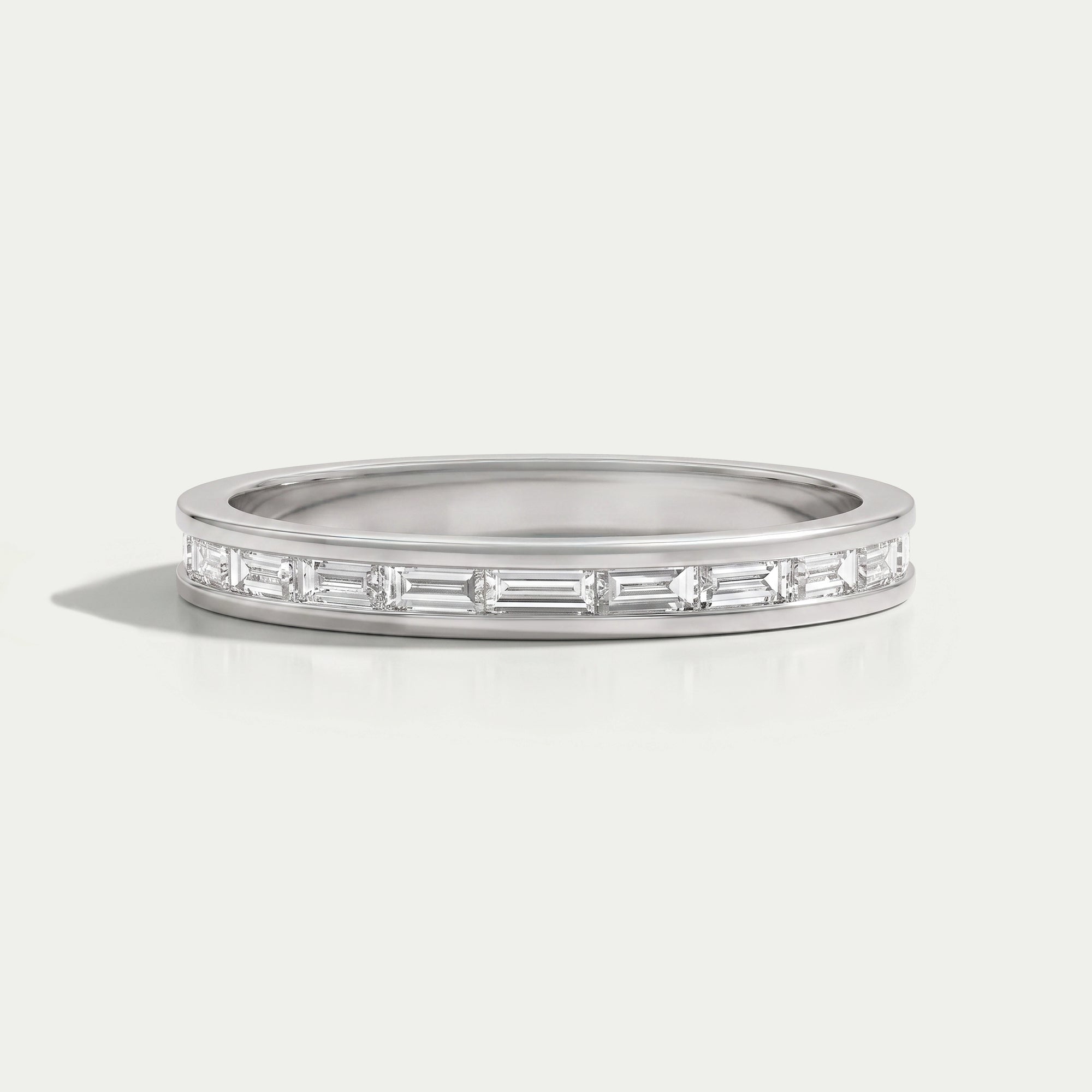 Channel Set Baguette Diamond Wedding Band Ring