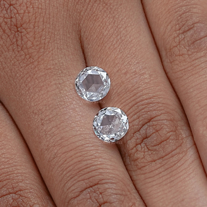 Rose Cut Round Lab Diamond Matching Pair
