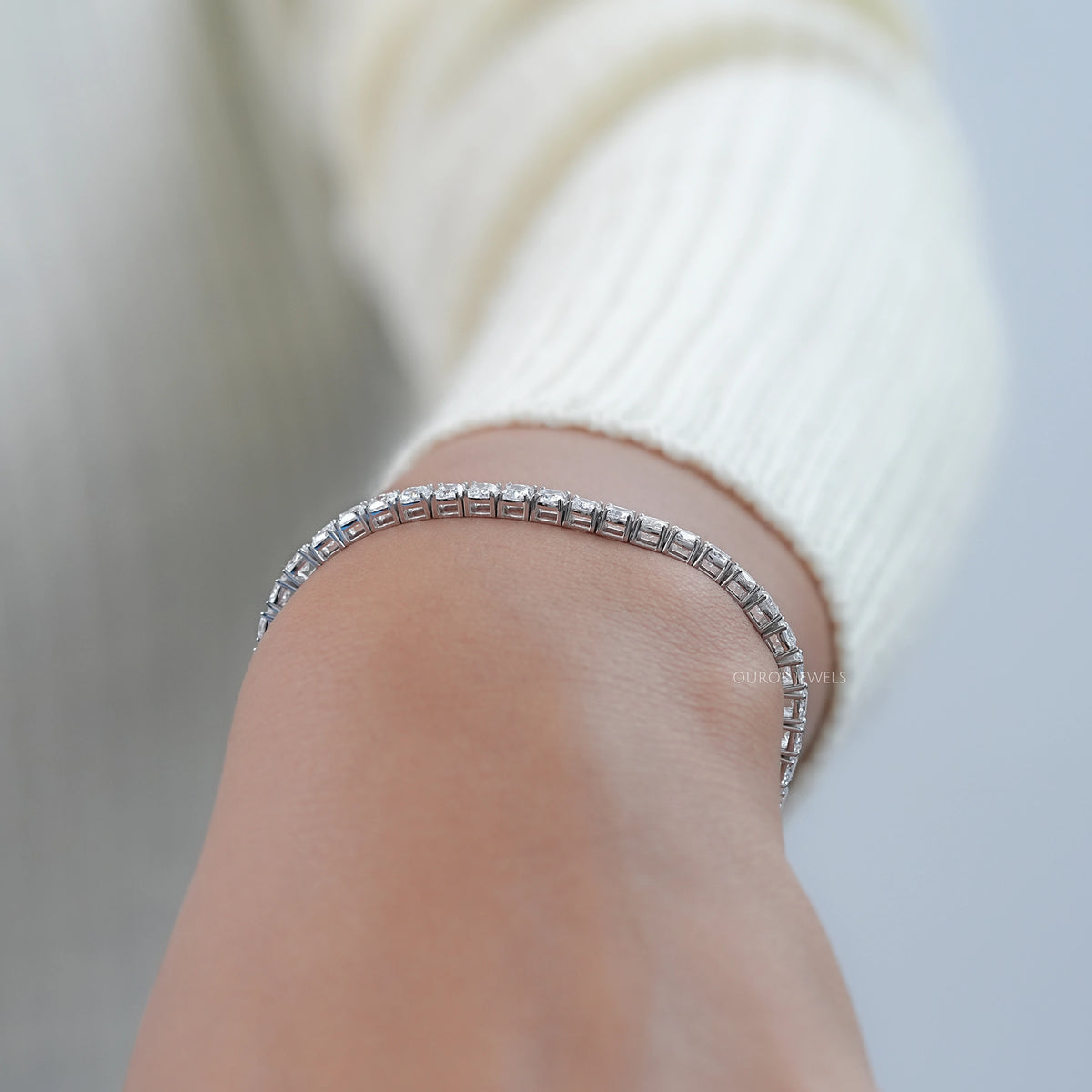 Cushion Lab Grown Diamond Tennis Bracelet Bracelet
