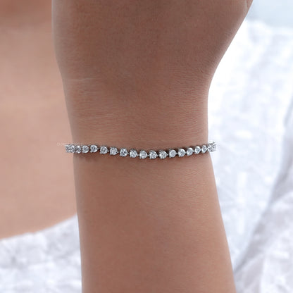 Brilliant Round Lab Diamond Tennis Bracelet Bracelet