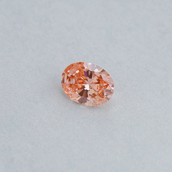 Fancy Vivid Pink Oval Cut Lab Grown Diamond