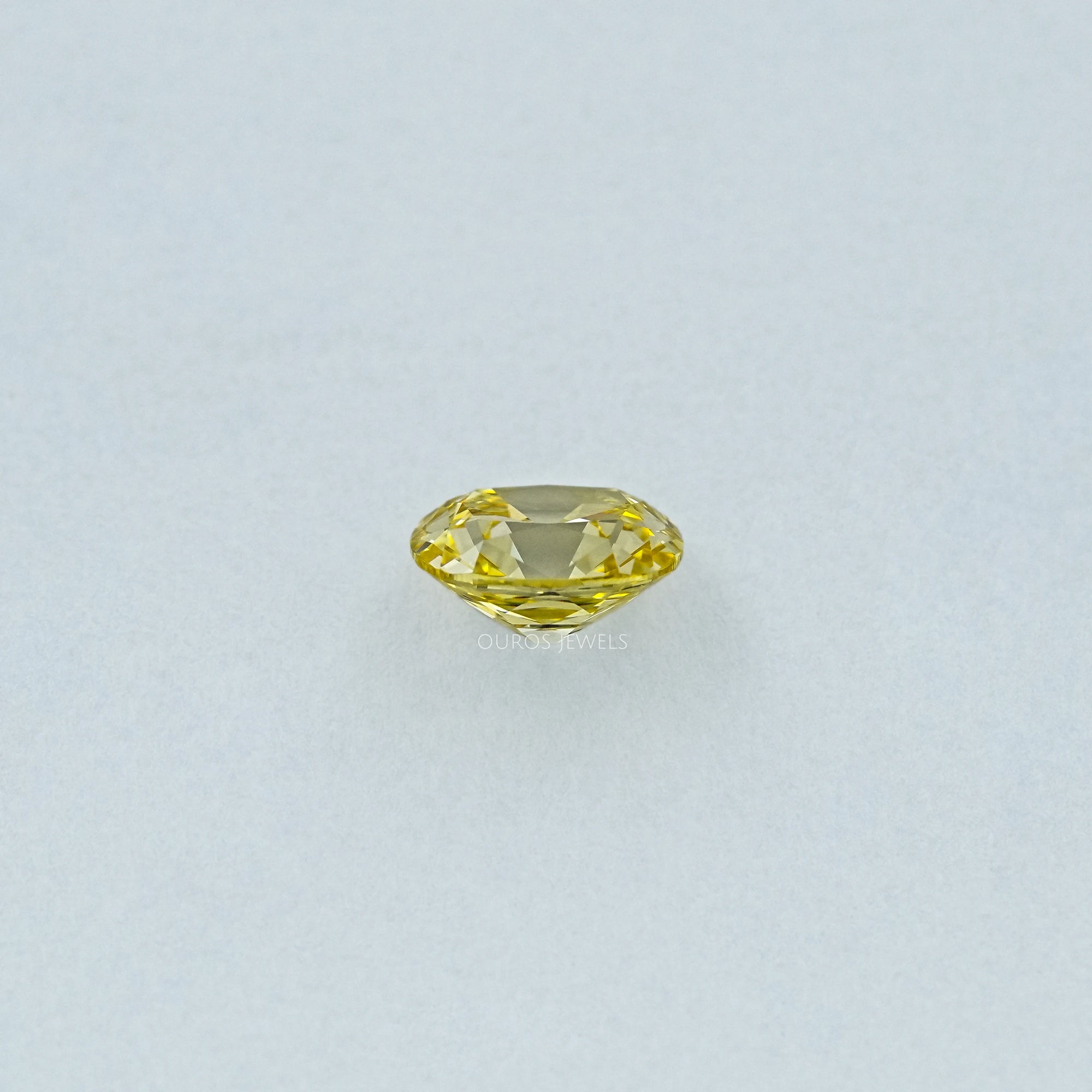 Yellow Old Mine Cushion Cut Lab Grown Diamond