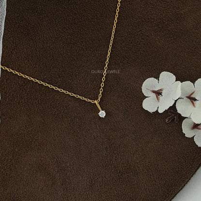 Lab Grown Round Diamond Solitaire Pendant