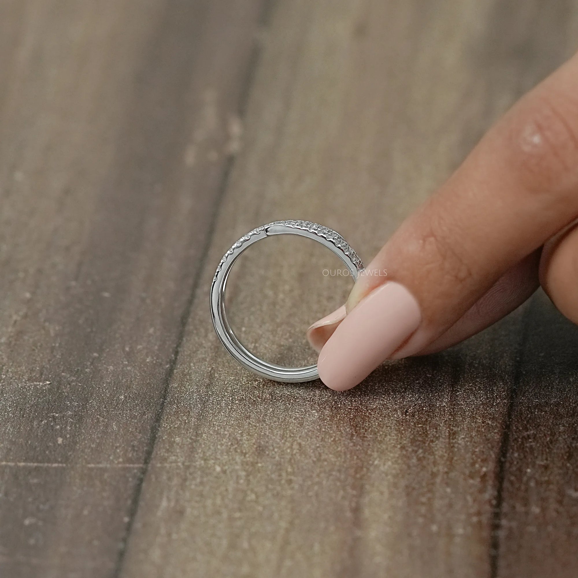 Round Diamond Hidden Eternity Wedding Band 