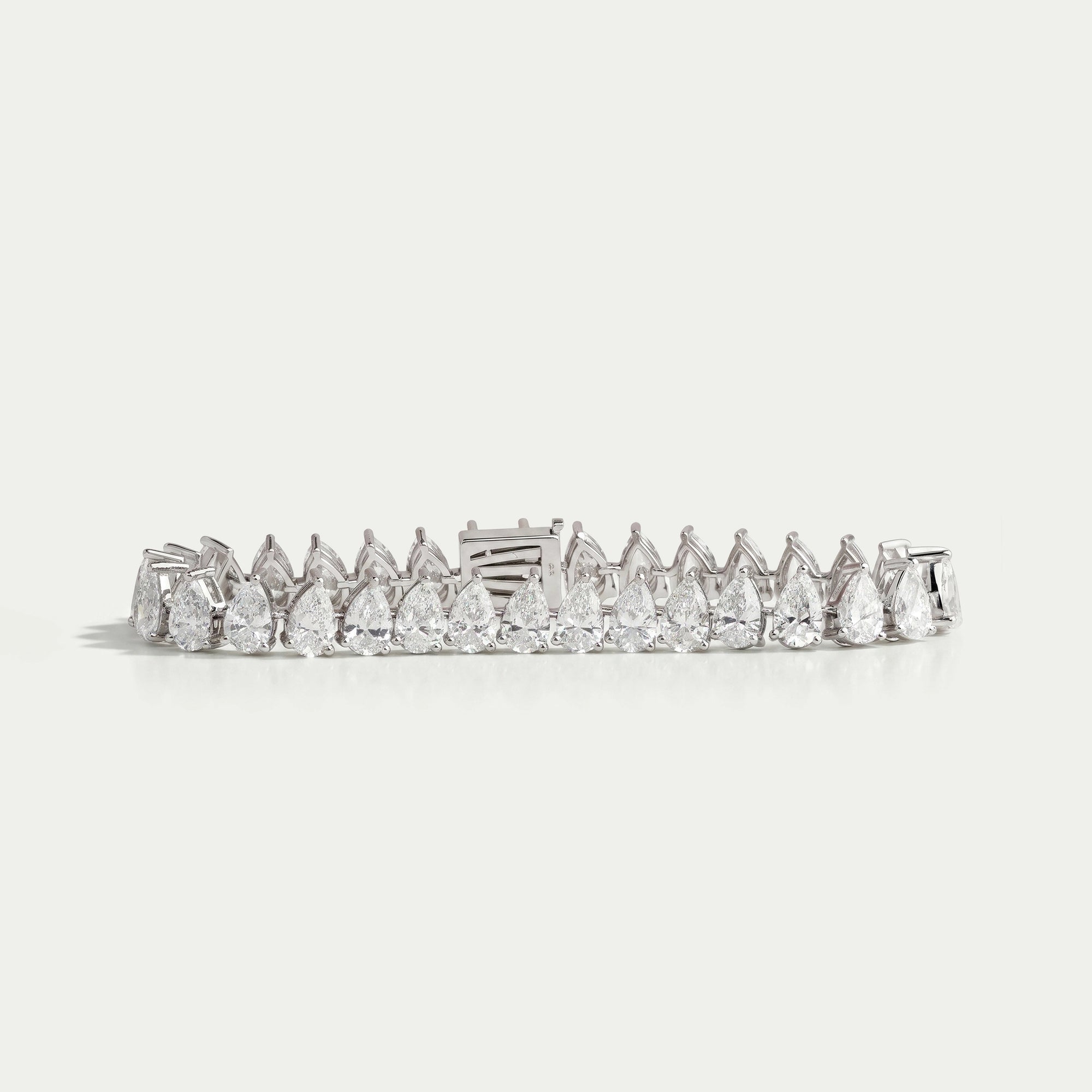Pear Cut Lab Diamond Tennis Bracelet