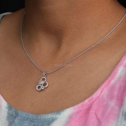 Butterfly Cut Lab Diamond Anniversary Necklace Necklaces