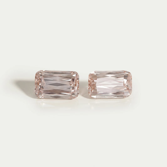 Light Pink Criss Cut Diamond Matching Pair