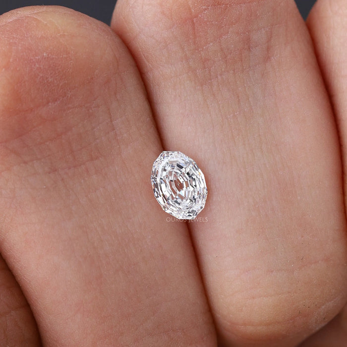 Oval Step Cut Lab Grown Diamond