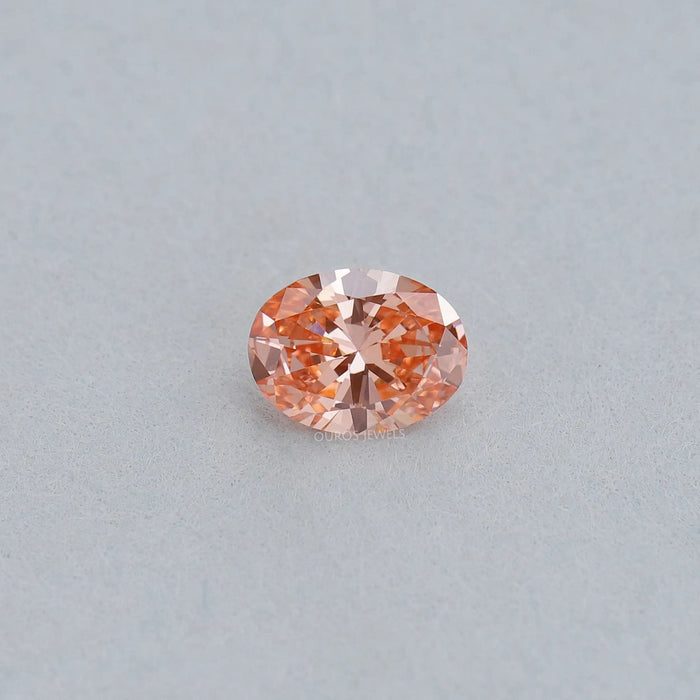 Fancy Vivid Pink Oval Cut Lab Grown Diamond